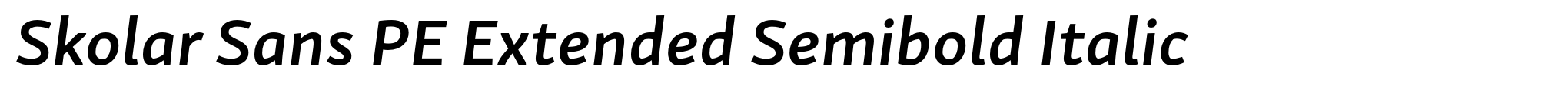 Skolar Sans PE Extended Semibold Italic image